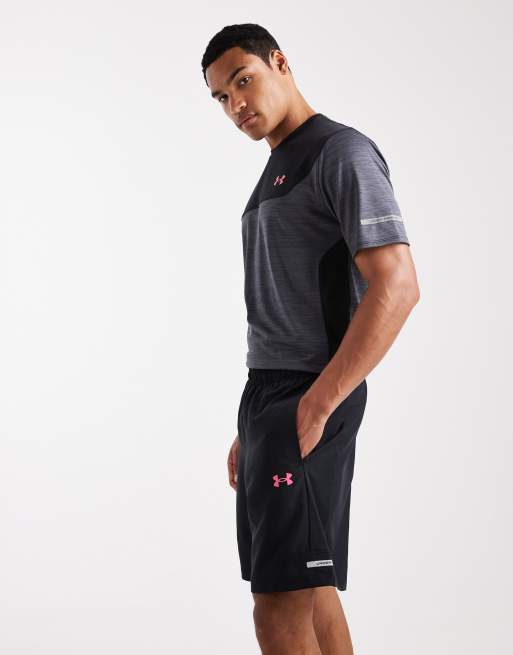 Under Armour - Tech Utility - Short in zwart en roze, 3 van 5
