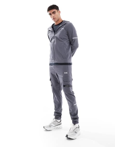 Under Armour Tech Utility woven tracksuit in castlerock grey - view 1