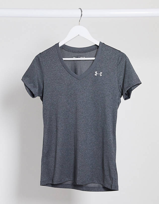 Under Armour - tech v neck t-shirt in grey
