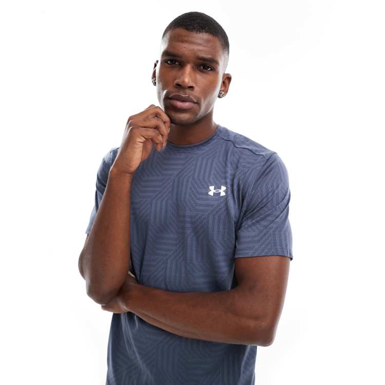 Under Armour Tech Vent Geotessa t-shirt in grey | ASOS