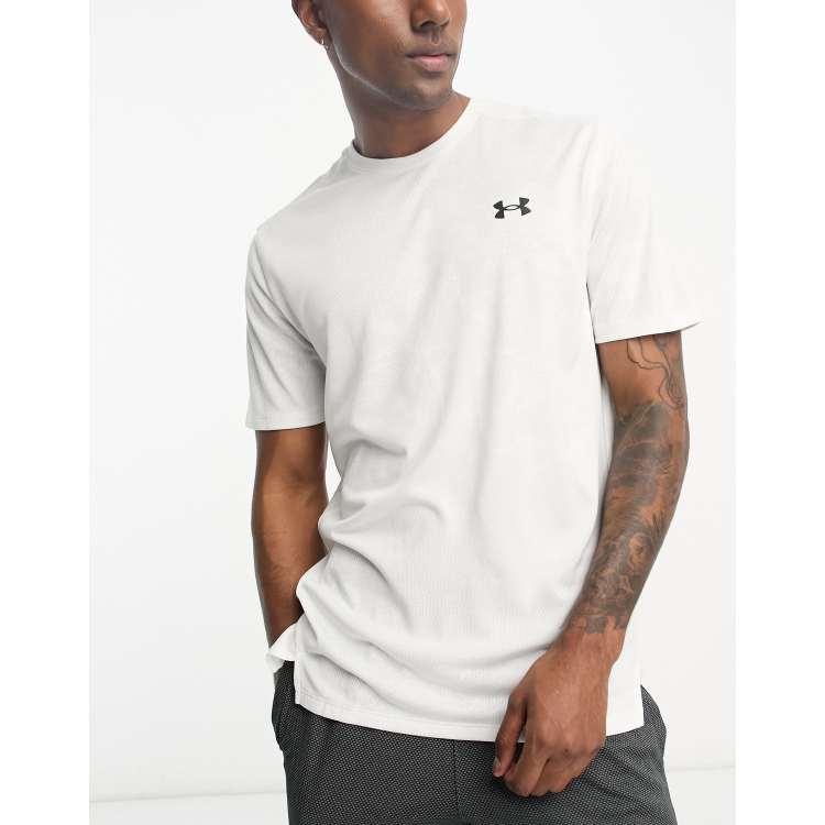 Under Armour jacquard short sleeve in white | ASOS