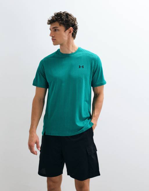 Under Armour Tech Vent Jacquard t-shirt in green, 2 of 5