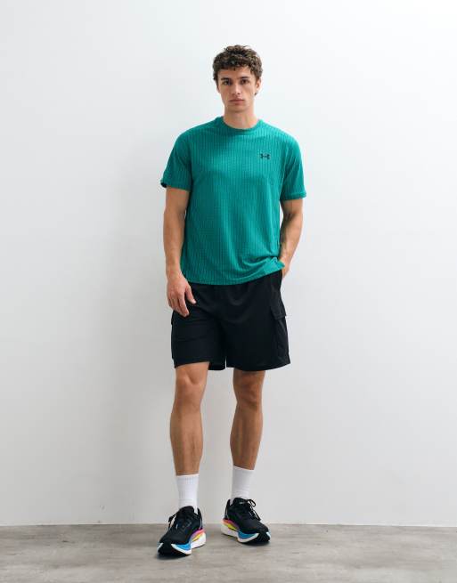 Under Armour Tech Vent Jacquard t-shirt in green, 3 of 5