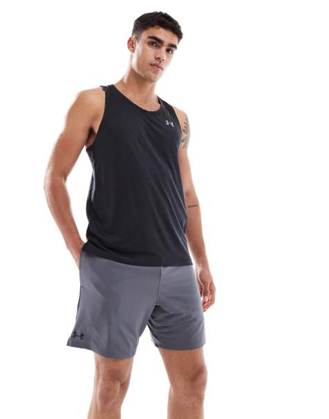 Under Armour - Tech Vent - Short 7 pouces - Gris castlerock - view 1