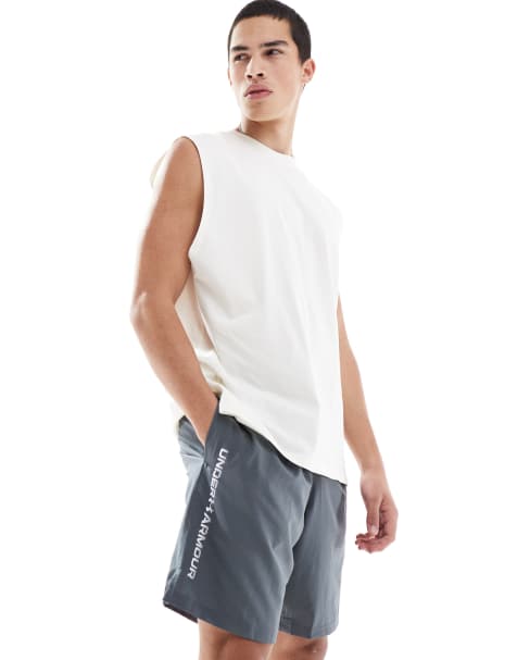 Under Armour Tech Wordmark shorts in grey - view 1