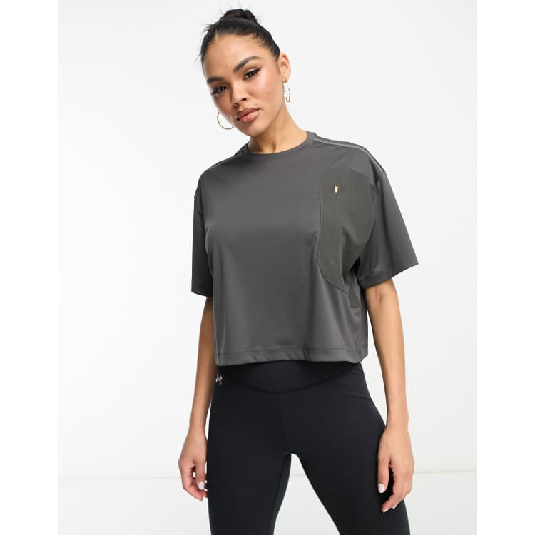 Crop top sweater sales with shirt underneath