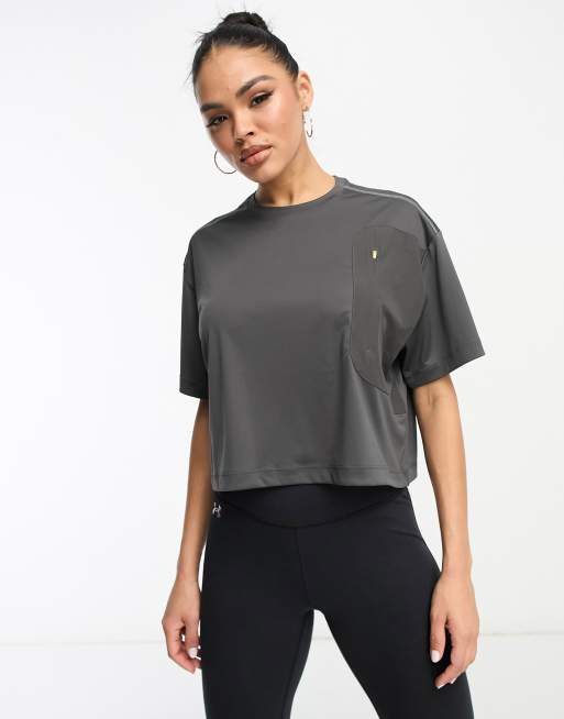 Crop top sweater with hotsell shirt underneath