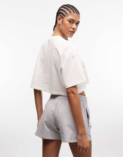 Under Armour – Terry – Ljusgrå, melerade shorts, 4 av 5