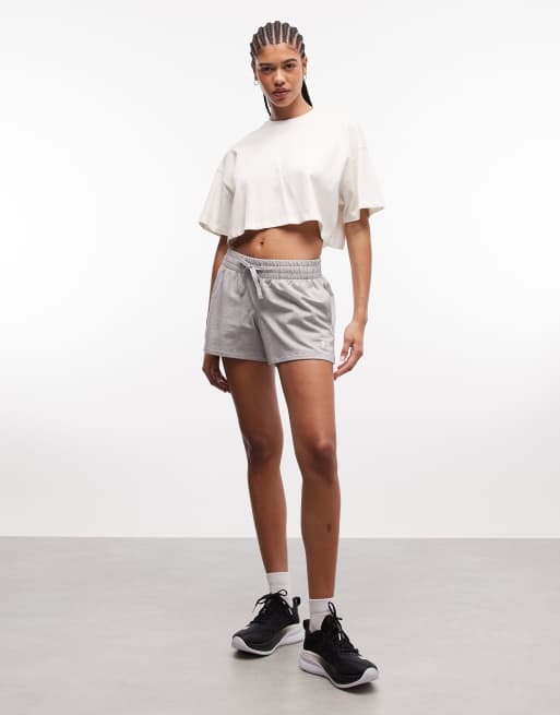 Under Armour - Terry - Short in gemêleerd lichtgrijs, 3 van 5