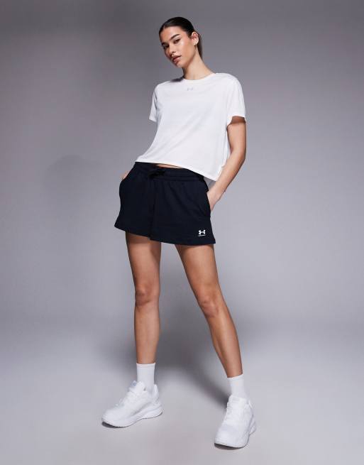 Under Armour Terry shorts in black, 2 of 5