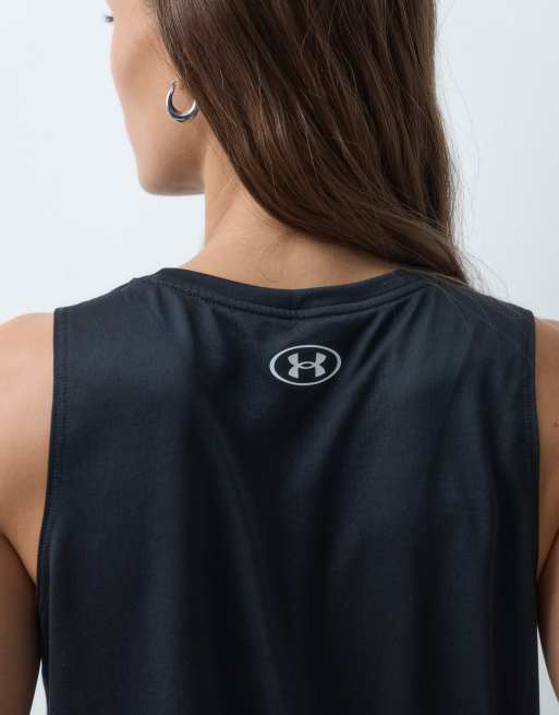 Under Armour - Top senza maniche tecnico nero, 4 di 4