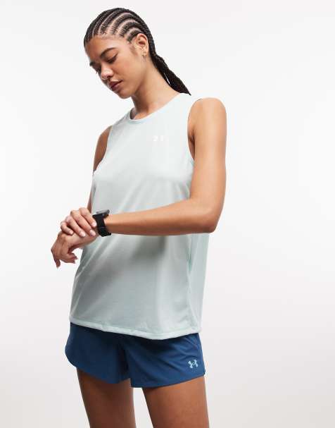 Under Armour - Top senza maniche tecnico verde menta rinfrescante - view 1