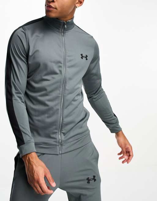 Under armour grey track top new arrivals