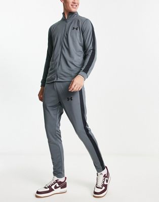 Under Armour tracksuit set in grey with black stripe - ASOS Price Checker