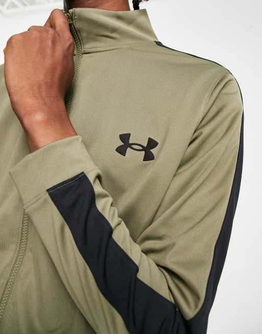 Khaki under armour outlet tracksuit