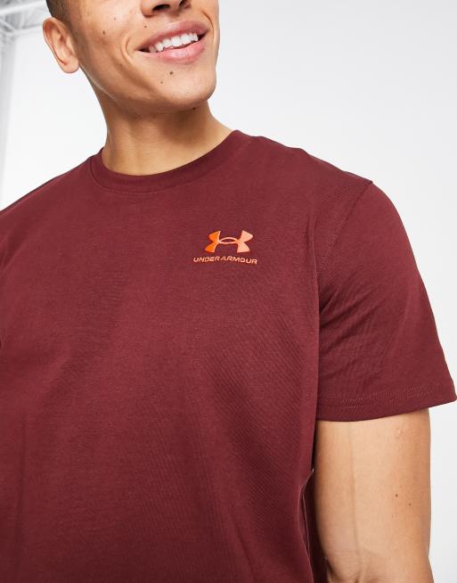 Under Armour - Trainer - T-shirt épais avec logo - Bordeaux