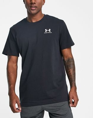 Under Armour Traininer heavyweight t-shirt with logo in black