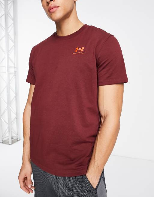 Burgundy under armour clearance shirt