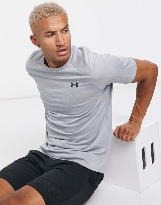 Grey under armour t shirt hotsell