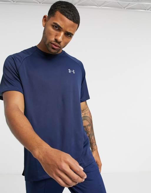 Navy blue shop under armour shirt