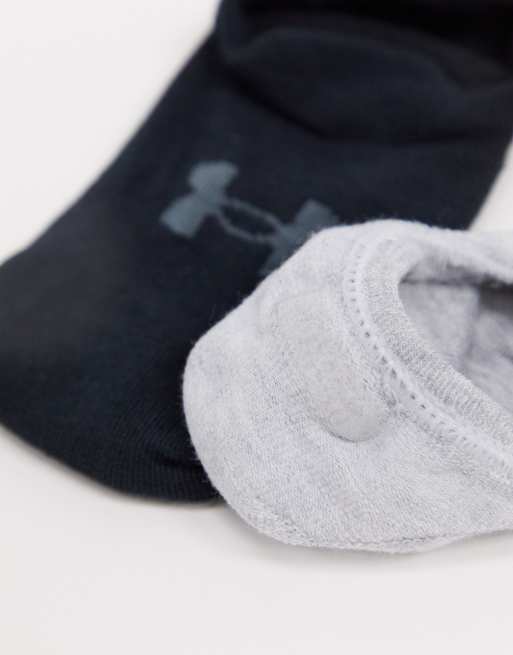 Under Armour Training 3 pack low socks in black white and grey