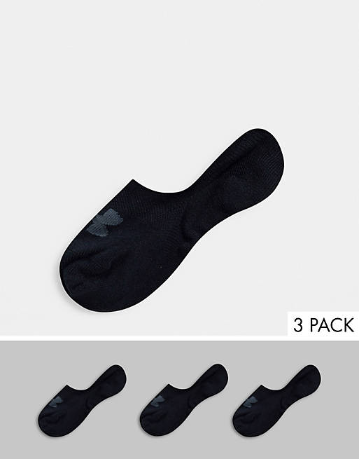 Under Armour Training 3 pack low socks in black