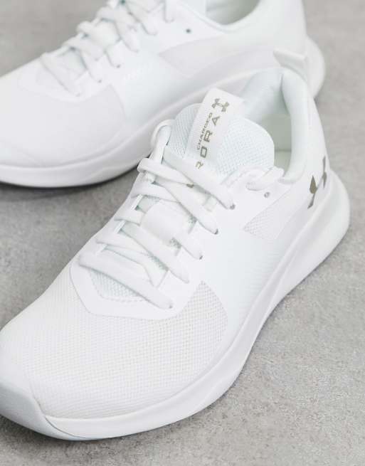 Under armour hot sale white sneakers