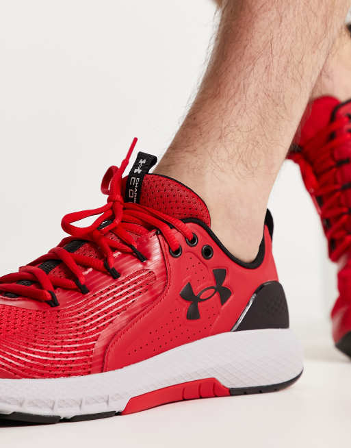 All red best sale under armour shoes