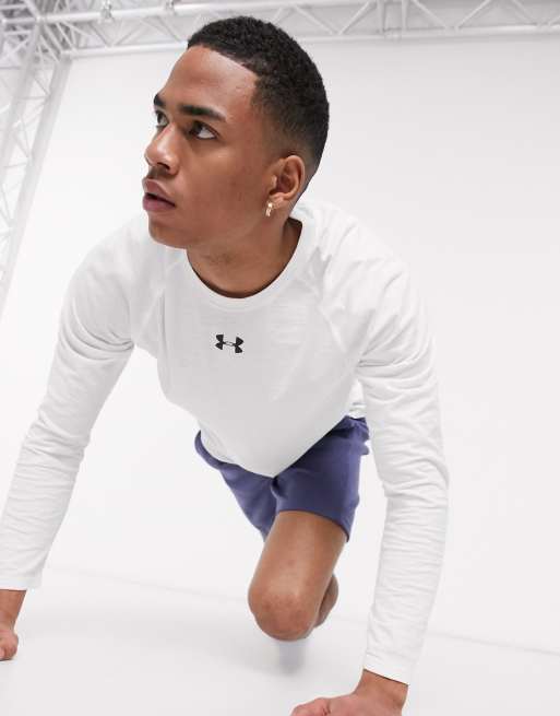 Under Armour charged cotton long sleeve t-shirt in black, ASOS