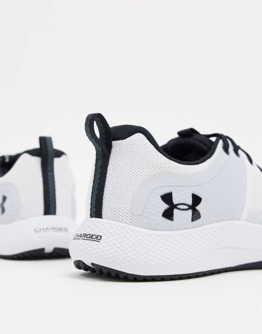 Mens white sale under armour trainers