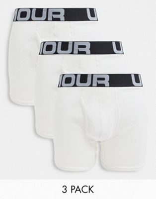 Sous-vêtements Under Armour - Training Charged - Lot de 3 boxers en coton - Blanc