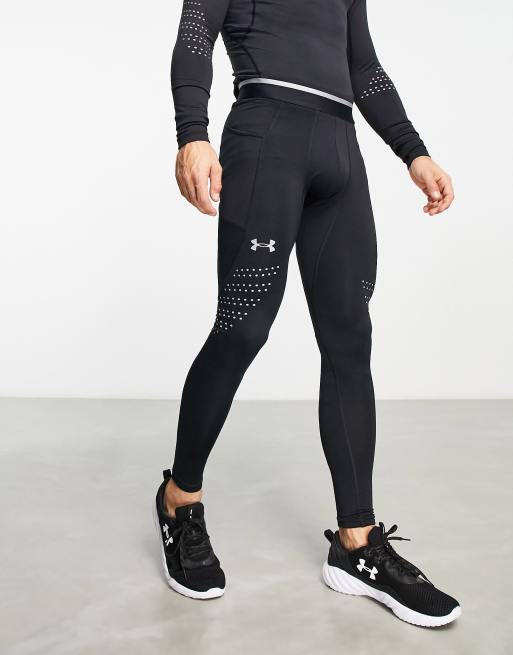 Under Armour ColdGear Leggings Black/Reflective 1373833-001 - Free