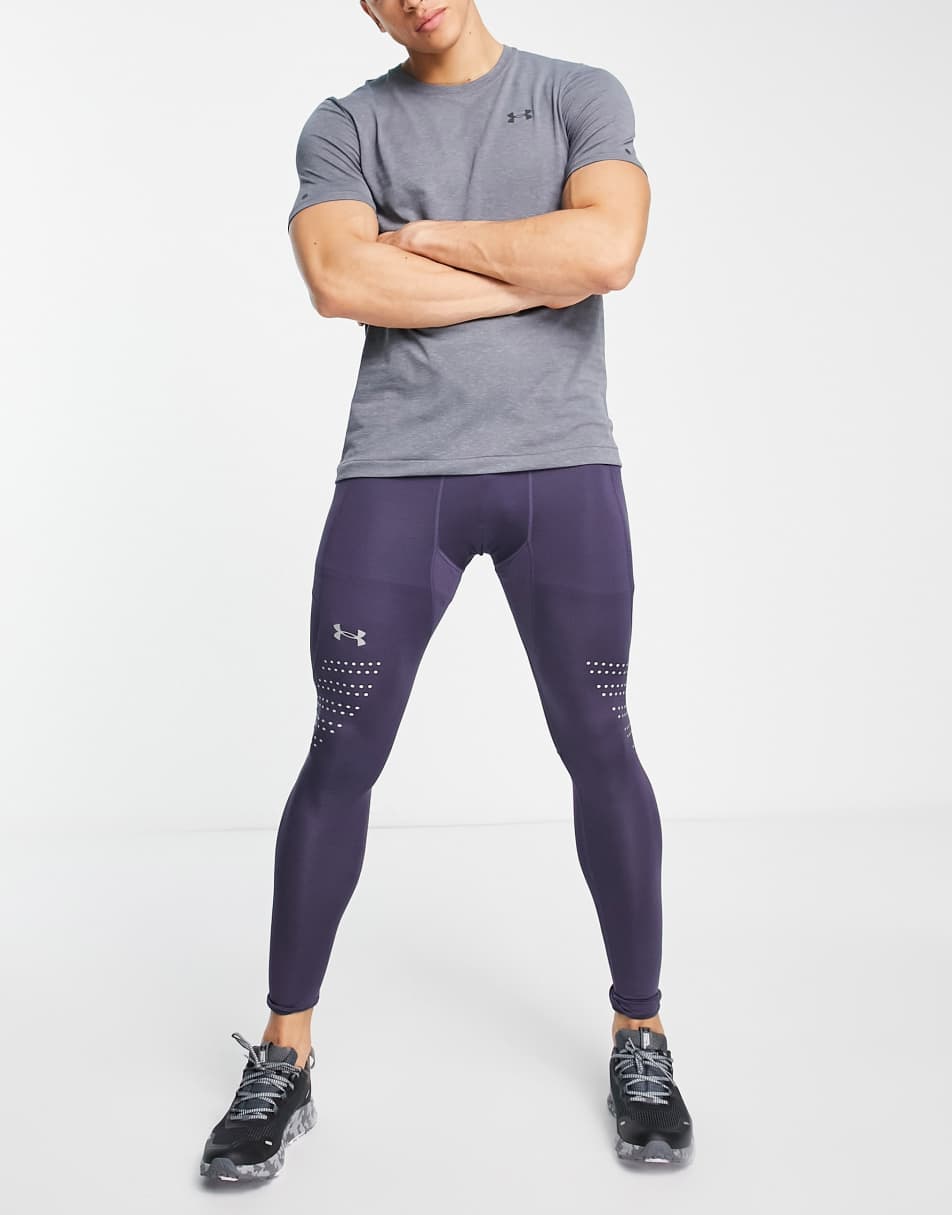 Under Armour, ColdGear Leggings Mens, Black/Reflect