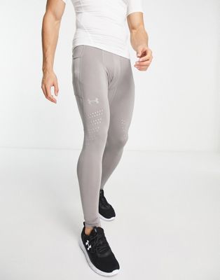 Under Armour Training Cold Gear leggings with reflective detail in stone - ASOS Price Checker