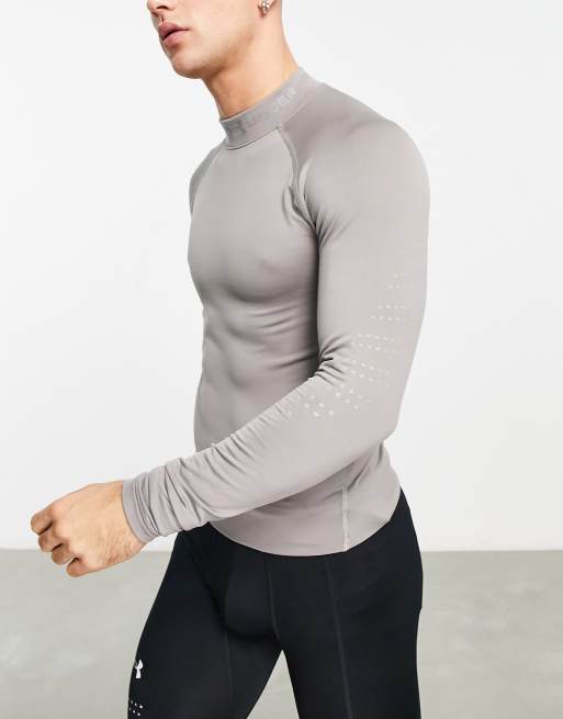 Under Armour Training Cold Gear mock neck long sleeve relfective