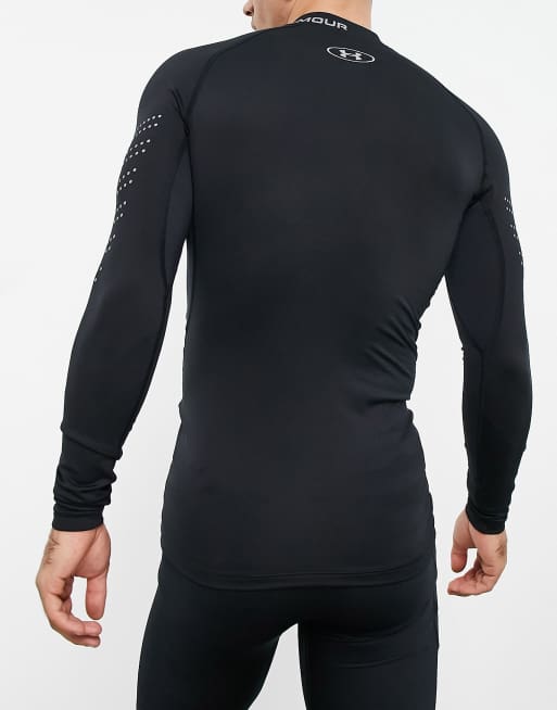 Under Armour Men's ColdGear Longsleeve Mock - Black Color 1000512-001