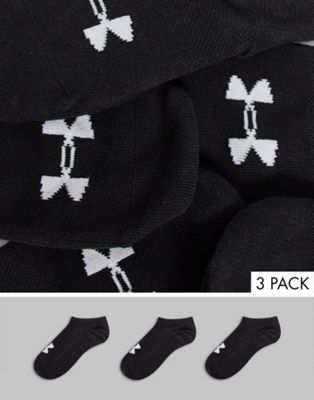 Under Armour Training Core 3 pack ultra low socks in black