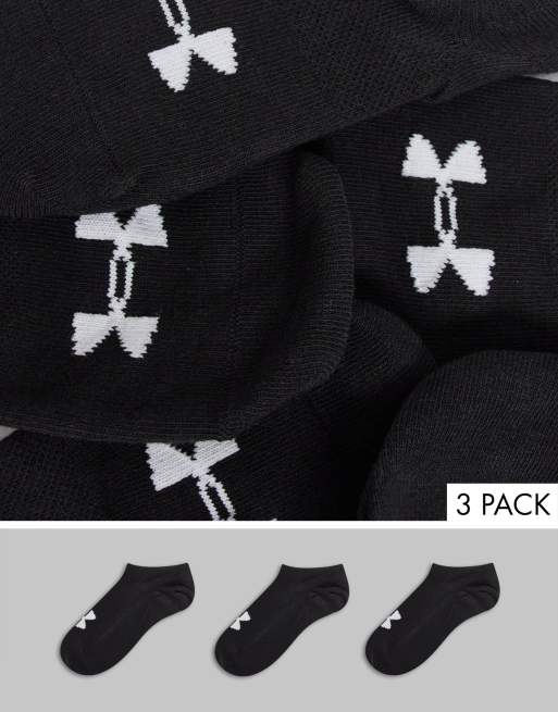 Under Armour Training Core 3 pack ultra low socks in black ASOS