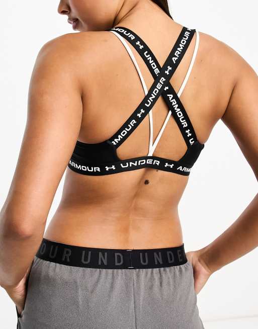 Under Armour Training low support crossback sports bra in black