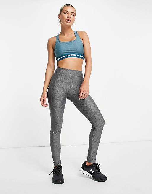 Women Under Armour Training Crossback mid support sports bra in teal heather 