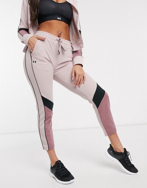 Under Armour Training double knit joggers in pink