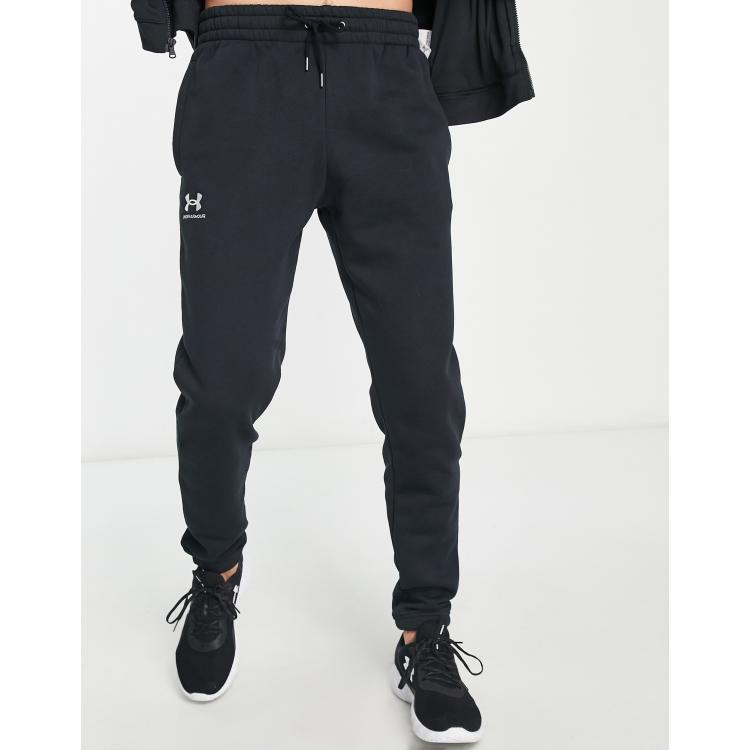 Under Armour Training Essential fleece joggers in black