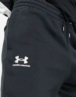 Under Armour Training Essential fleece joggers in black