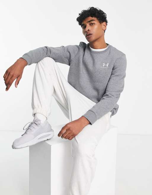 Under Armour Training Essential fleece sweatshirt in grey