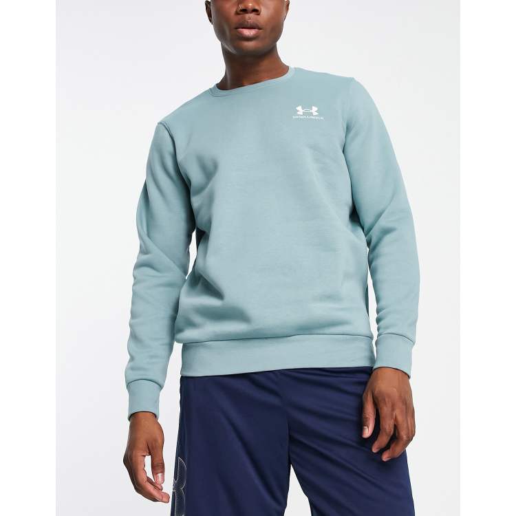 Under Armour ESSENTIAL CREW - Sweatshirt - fresco green/white/blue