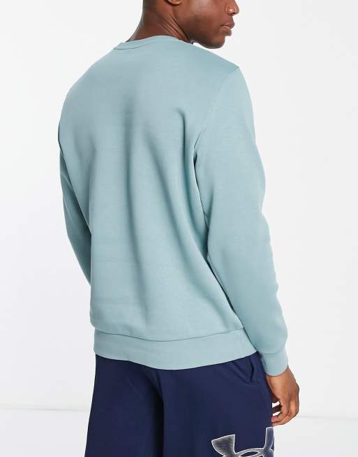 Under Armour ESSENTIAL CREW - Sweatshirt - fresco green/white/blue