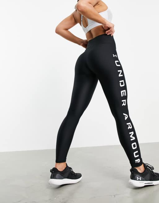 Under Armour - HeatGear® Armour Hi AOP Tights Women neptune sea mist black  at Sport Bittl Shop