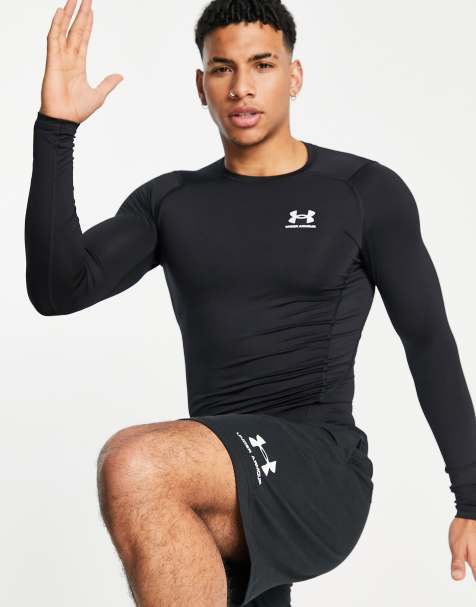 Under Armour Training Heat Gear compression long sleeve top in black - view 1
