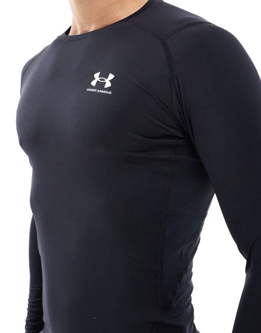Under Armour Training – Heat Gear – Czarny kompresyjny top z długimi rękawami, 3 z 4