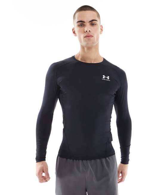 Under Armour Training – Heat Gear – Czarny kompresyjny top z długimi rękawami, 4 z 4